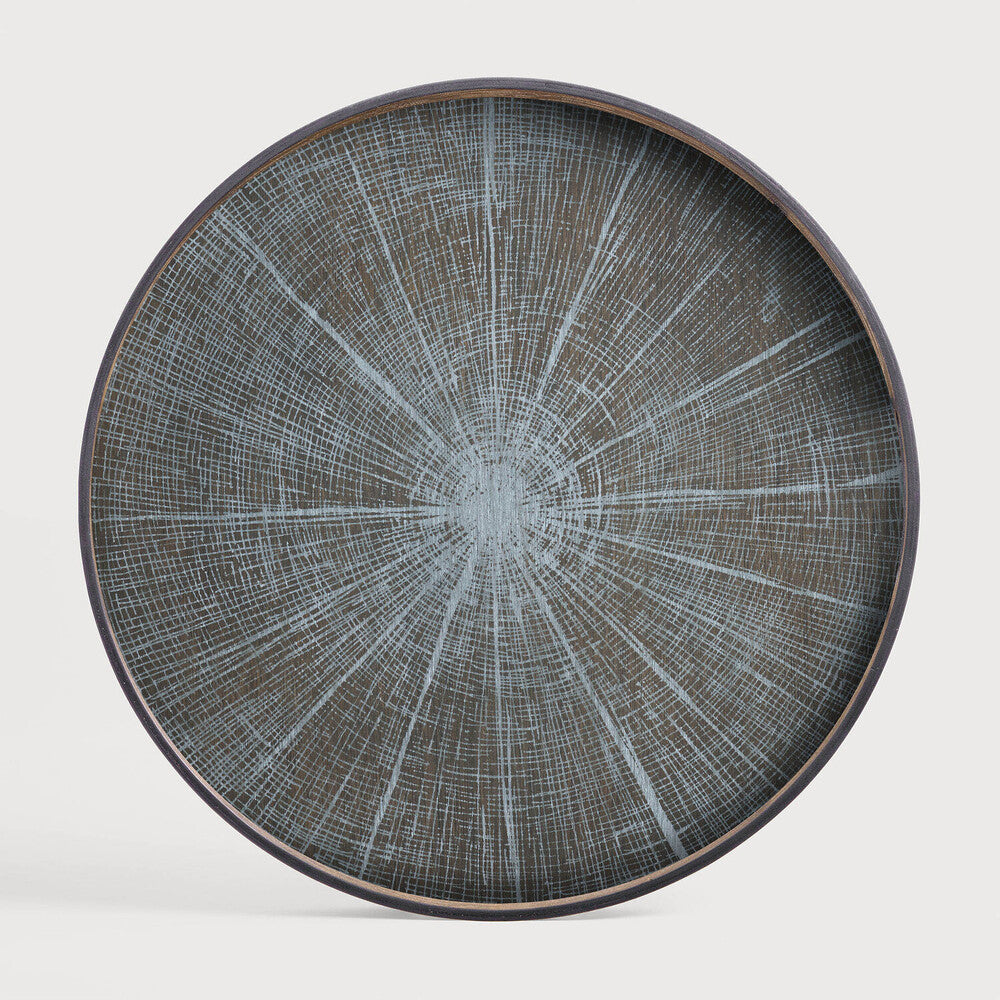 Ethnicraft 20378 — Slice Wooden Tray, Round, Extra Large, White Slice