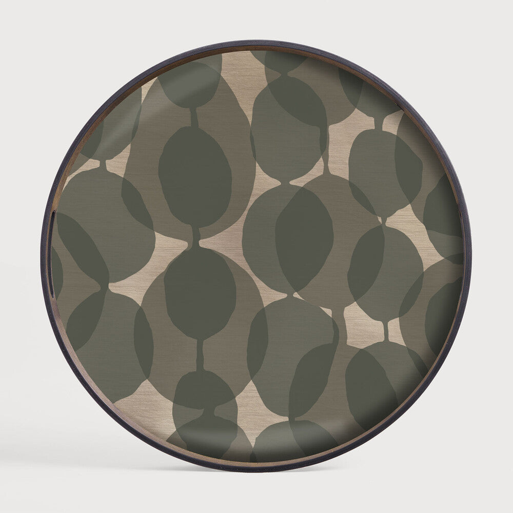 Ethnicraft 20438 — Connected Dots Glass Tray, Round, Small