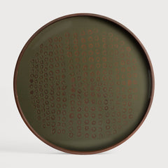 Ethnicraft 20585 — Second Nature Tray, Round, Small, Moss
