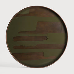 Ethnicraft 20588 — Second Nature Tray, Round, Extra Large, Moss