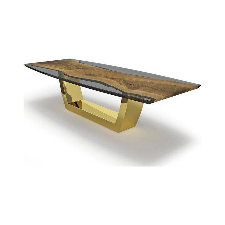 Evadne Walnut Wood Dining Table Arditi Collection