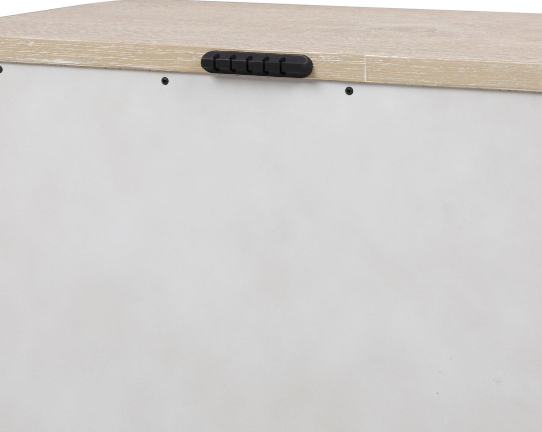 Evelyn Two Drawer Nightstand with Cord Management in Saltwood — detail view