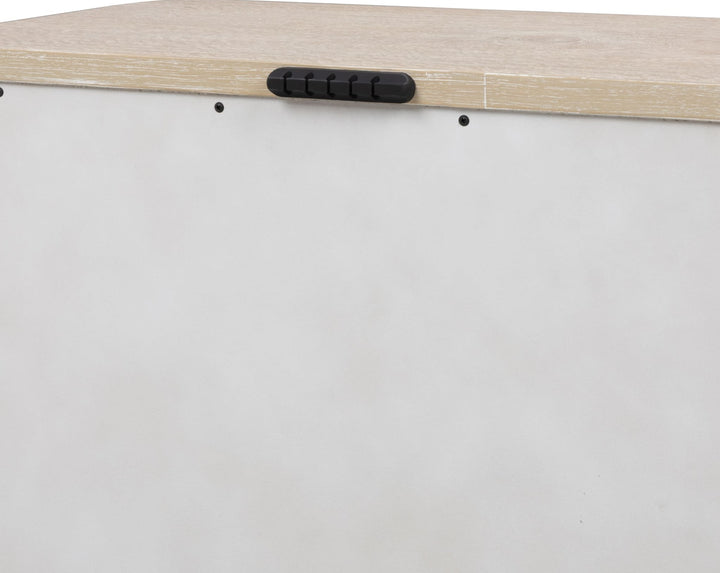 Evelyn Two Drawer Nightstand with Cord Management in Saltwood — detail view