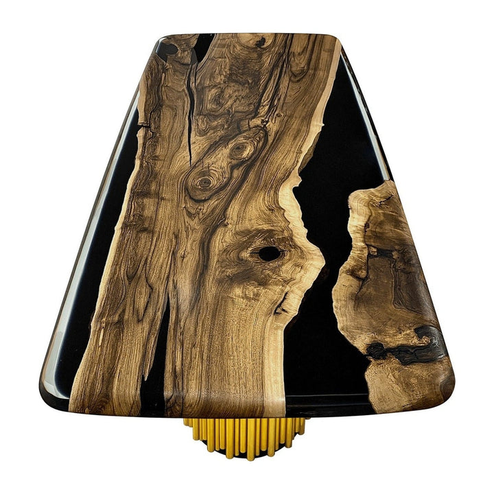 Evohe Black River Walnut Wood Dining Table Arditi Collection