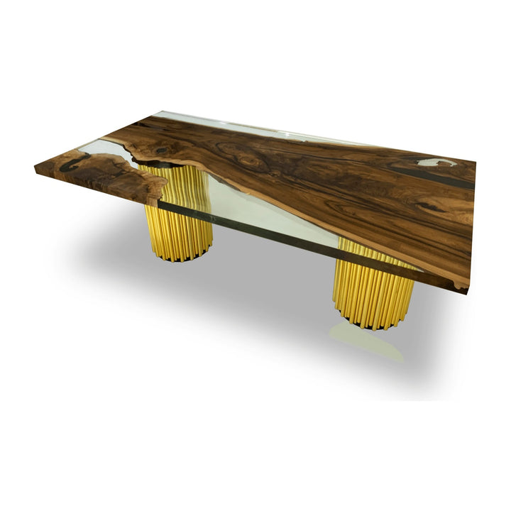 Evohe Walnut Wood Rectangular Dining Table Arditi Collection