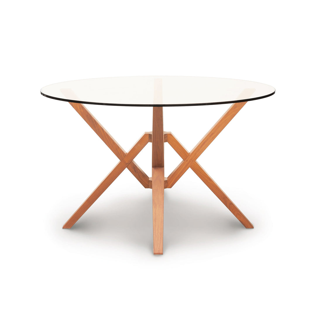 Exeter Round Glass Top Dining Table detail