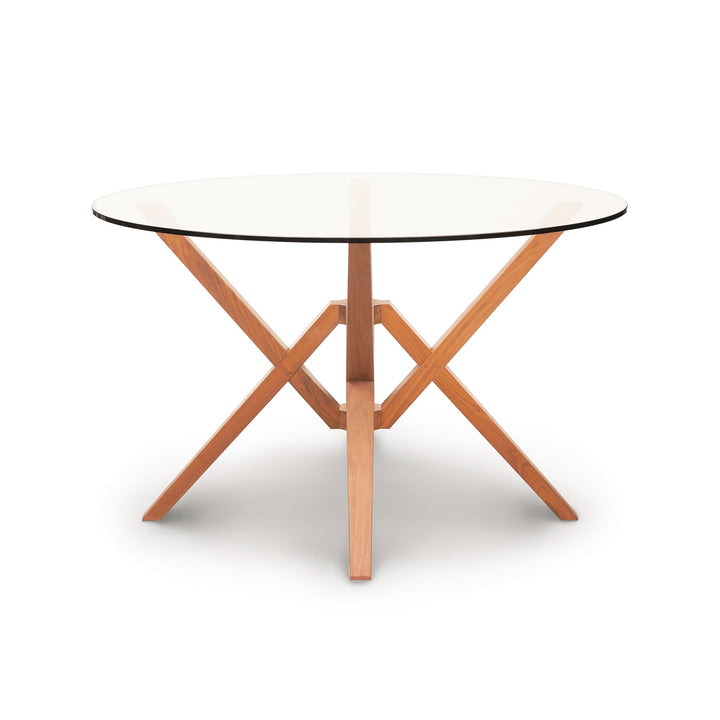 Exeter Round Glass Top Dining Table detail