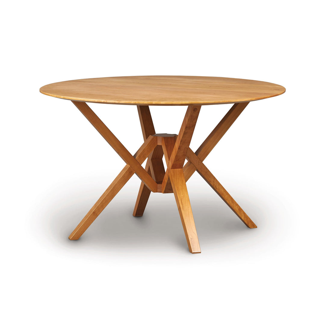 Exeter Round Solid Top Dining Table in natural cherry