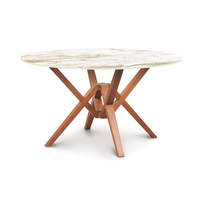 Exeter Round Sintered Stone Top Dining Table in Macchia Vecchia