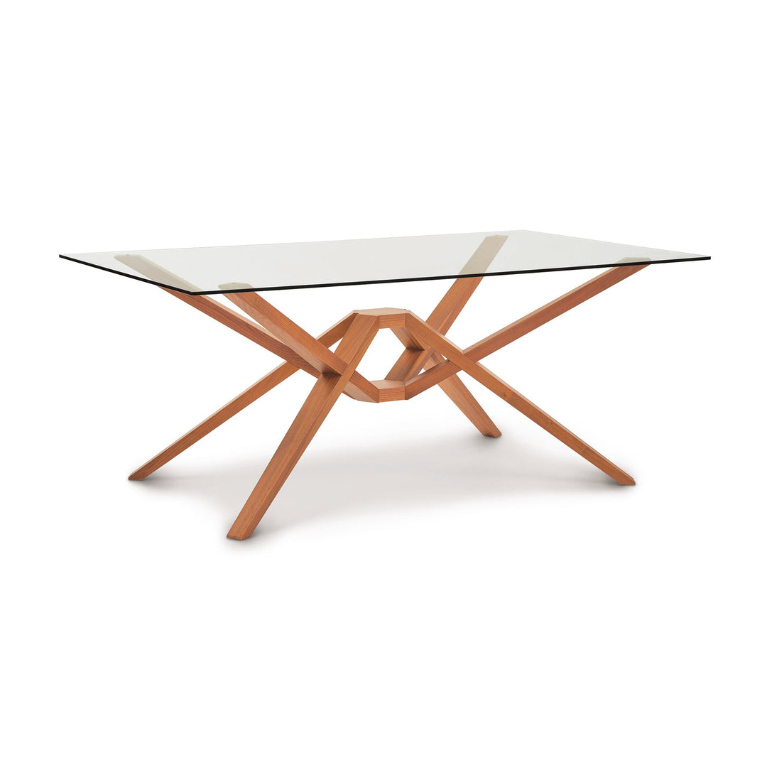 Copeland Exeter rectangular glass-top dining table