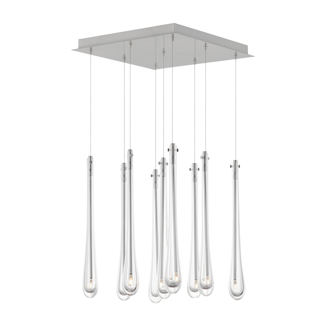 Stillo 9-Light LED Pendant by Studio M Lighting in Satin Nickel