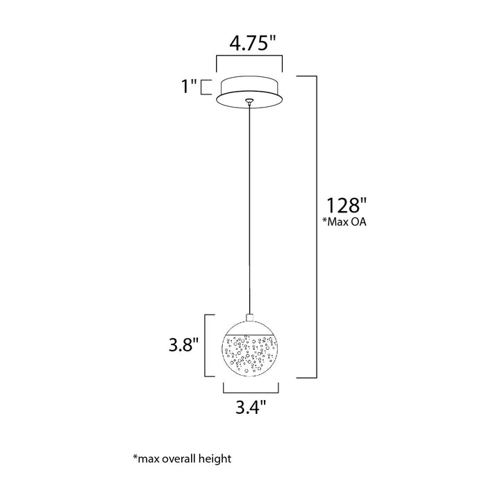 Orb II LED Pendant by Studio M Lighting – line drawing