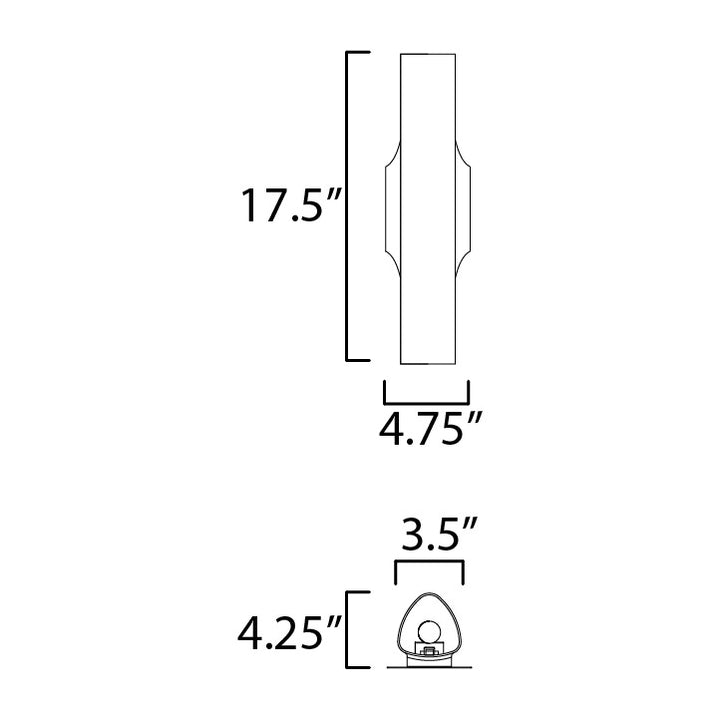 Tropo LED Wall Sconce by Studio M Lighting – line drawing