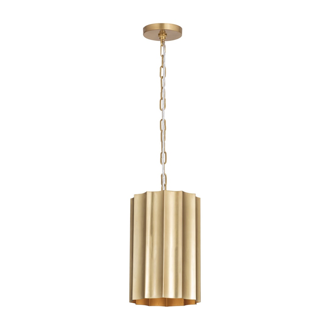 Allegra 1-Light Mini Pendant by Studio M Lighting in Weathered Brass