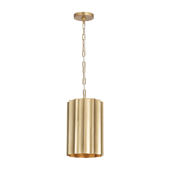 Allegra 1-Light Mini Pendant by Studio M Lighting in Weathered Brass
