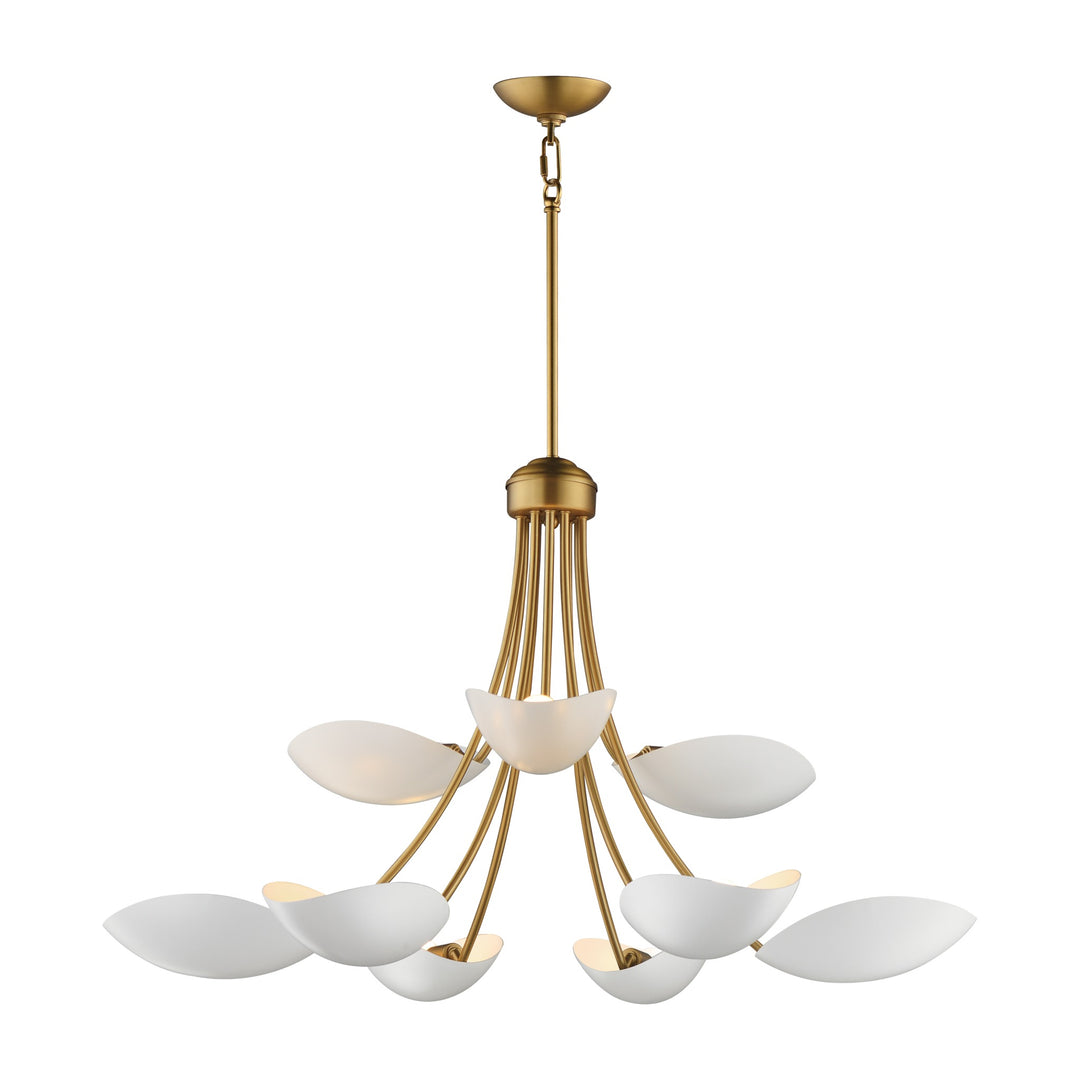 Maris Multi-Light Pendant by Studio M Lighting in White/Natural Aged Brass