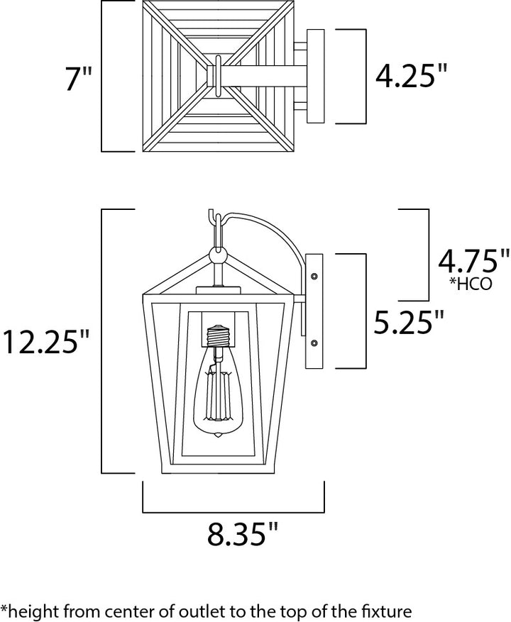 Artisan Outdoor Sconce 36173 by Studio M Lighting – line drawing