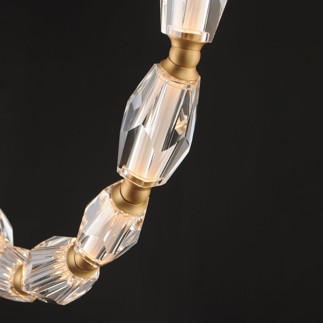Dolce Vita 108" LED Pendant by Studio M Lighting – crystal detail