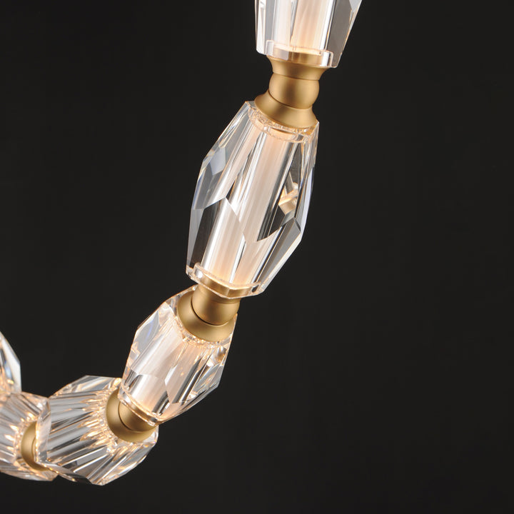 Dolce Vita 108" LED Pendant by Studio M Lighting – crystal detail