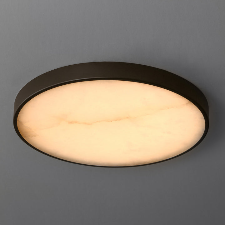 Slab 12 LED Alabaster Flush Mount by Studio M Lighting – lifestyle