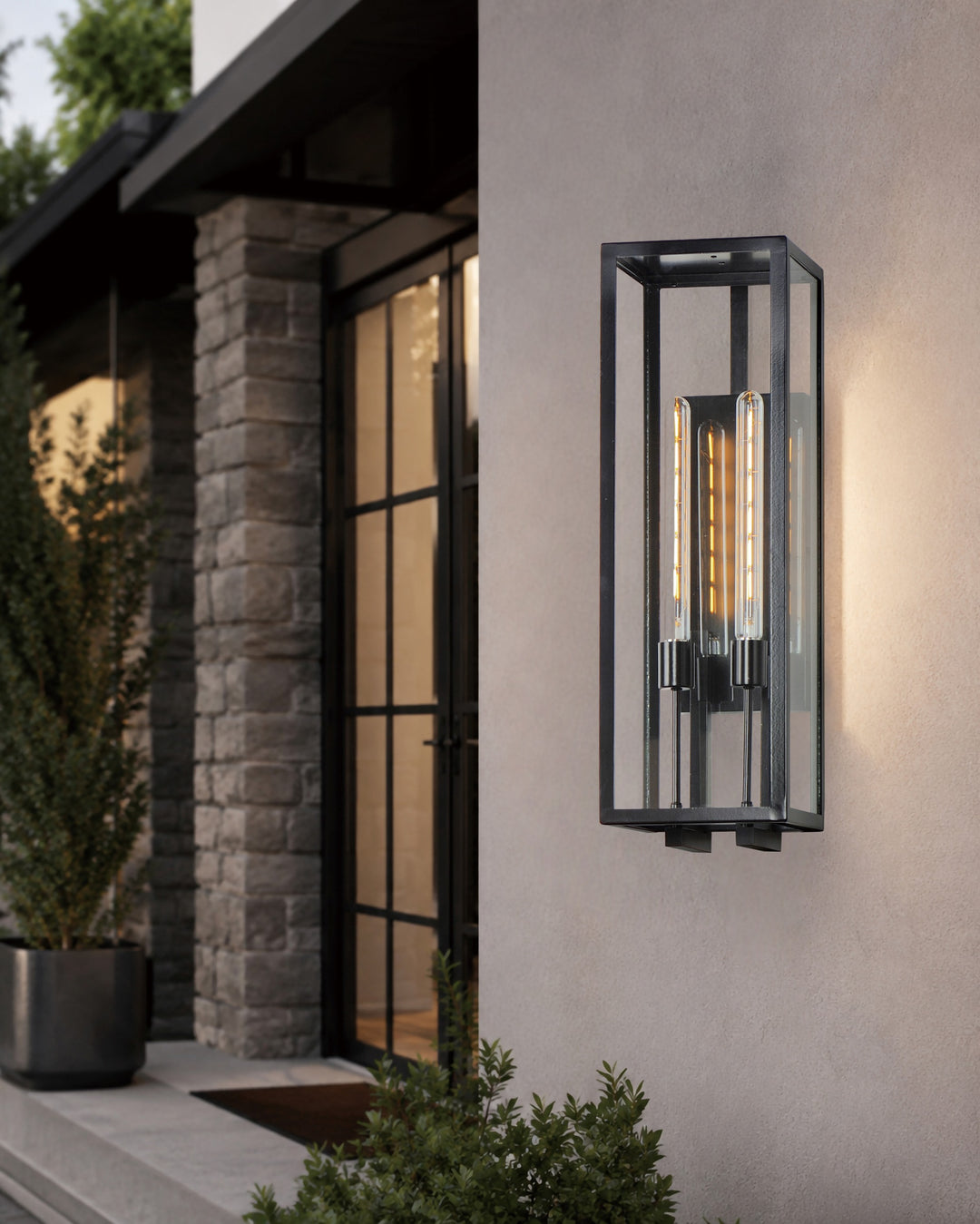 Catalina 2-Light XL Outdoor Up-Light Wall Sconce by Studio M Lighting – lifestyle