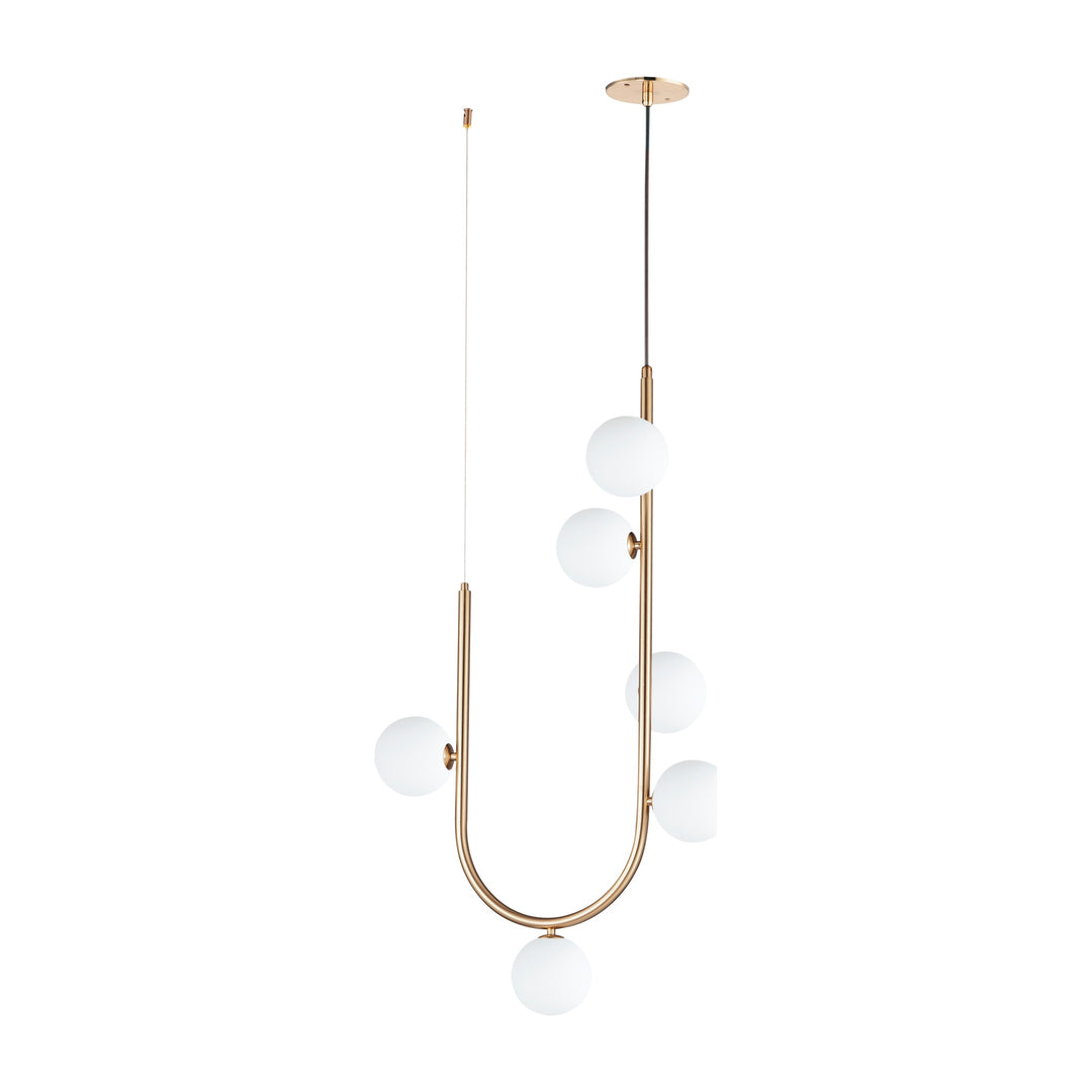 Contour 6-Light Cord Hung Pendant by Studio M Lighting in Heritage