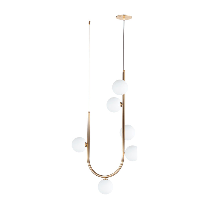 Contour 6-Light Cord Hung Pendant by Studio M Lighting in Heritage