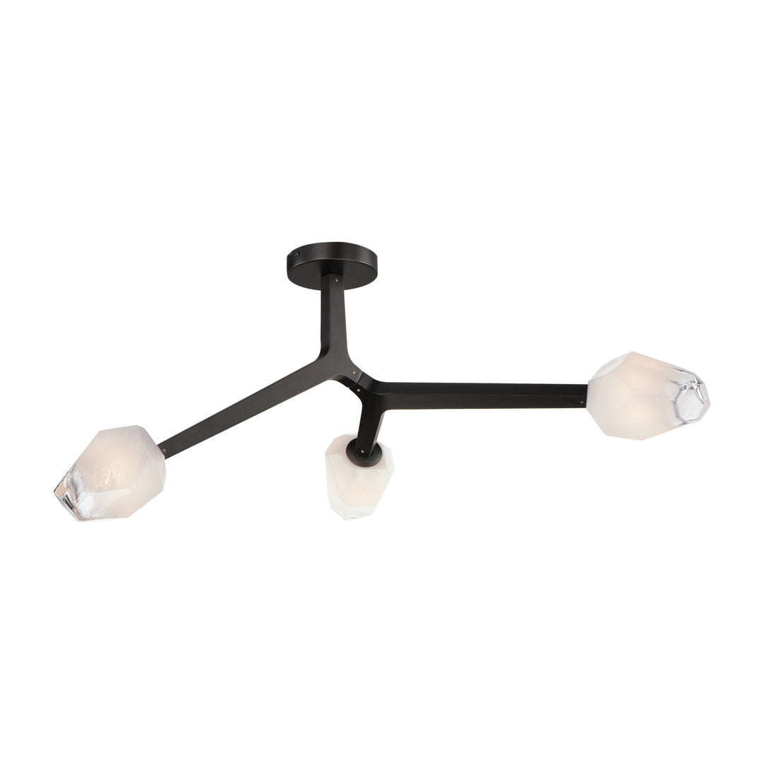 Blossom 3-Light Flush Mount by Studio M Lighting in Black