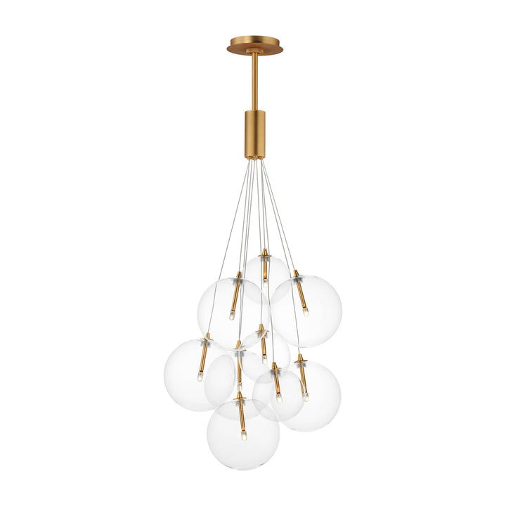 Burst 9-Light LED Pendant by Studio M Lighting in Gold