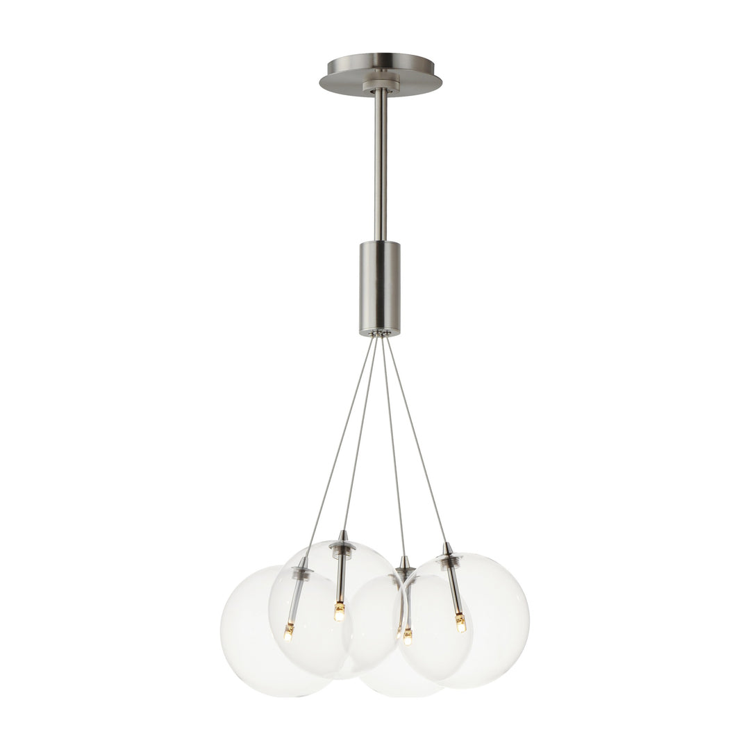 Burst 4-Light LED Pendant by Studio M Lighting in Satin Nickel