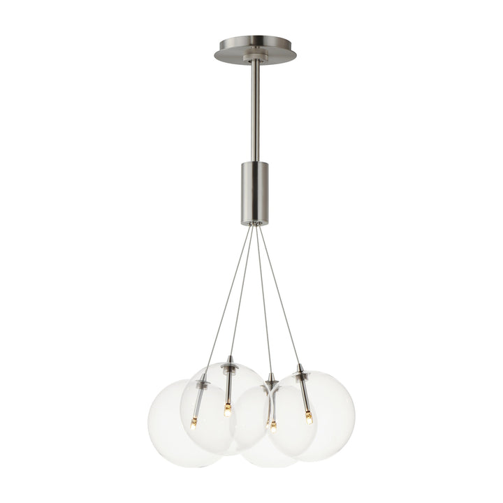 Burst 4-Light LED Pendant by Studio M Lighting in Satin Nickel