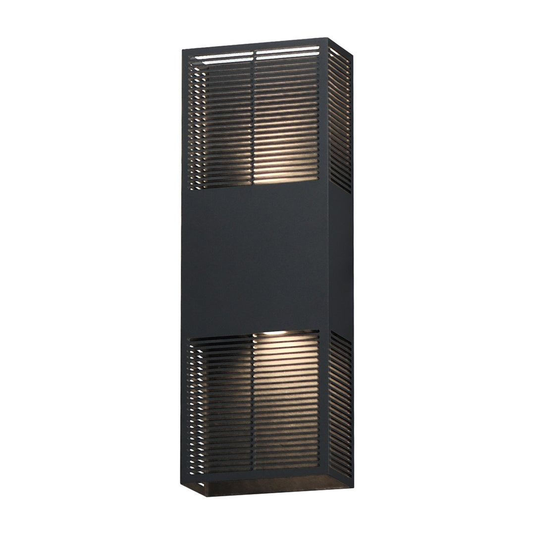 Grate 18 LED Outdoor Wall Sconce by Studio M Lighting in Black