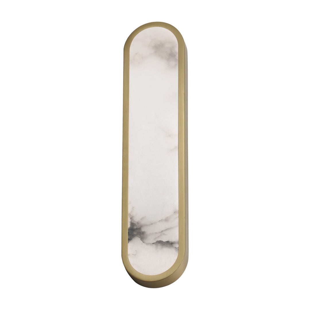 Plinth 24 LED Alabaster Wall Sconce by Studio M Lighting in Natural Aged Brass
