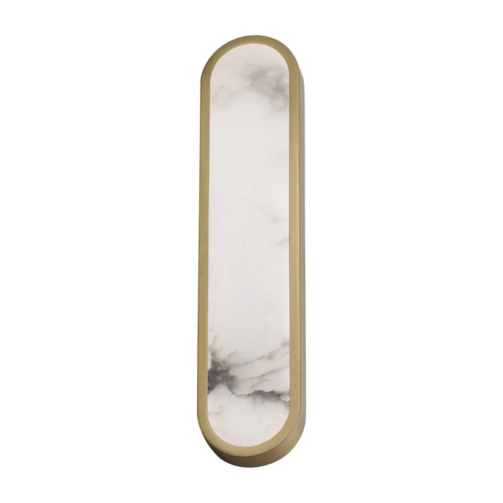 Plinth 24 LED Alabaster Wall Sconce by Studio M Lighting in Natural Aged Brass