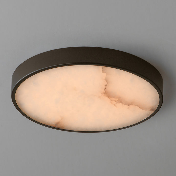 Slab 9 LED Alabaster Flush Mount by Studio M Lighting – lifestyle