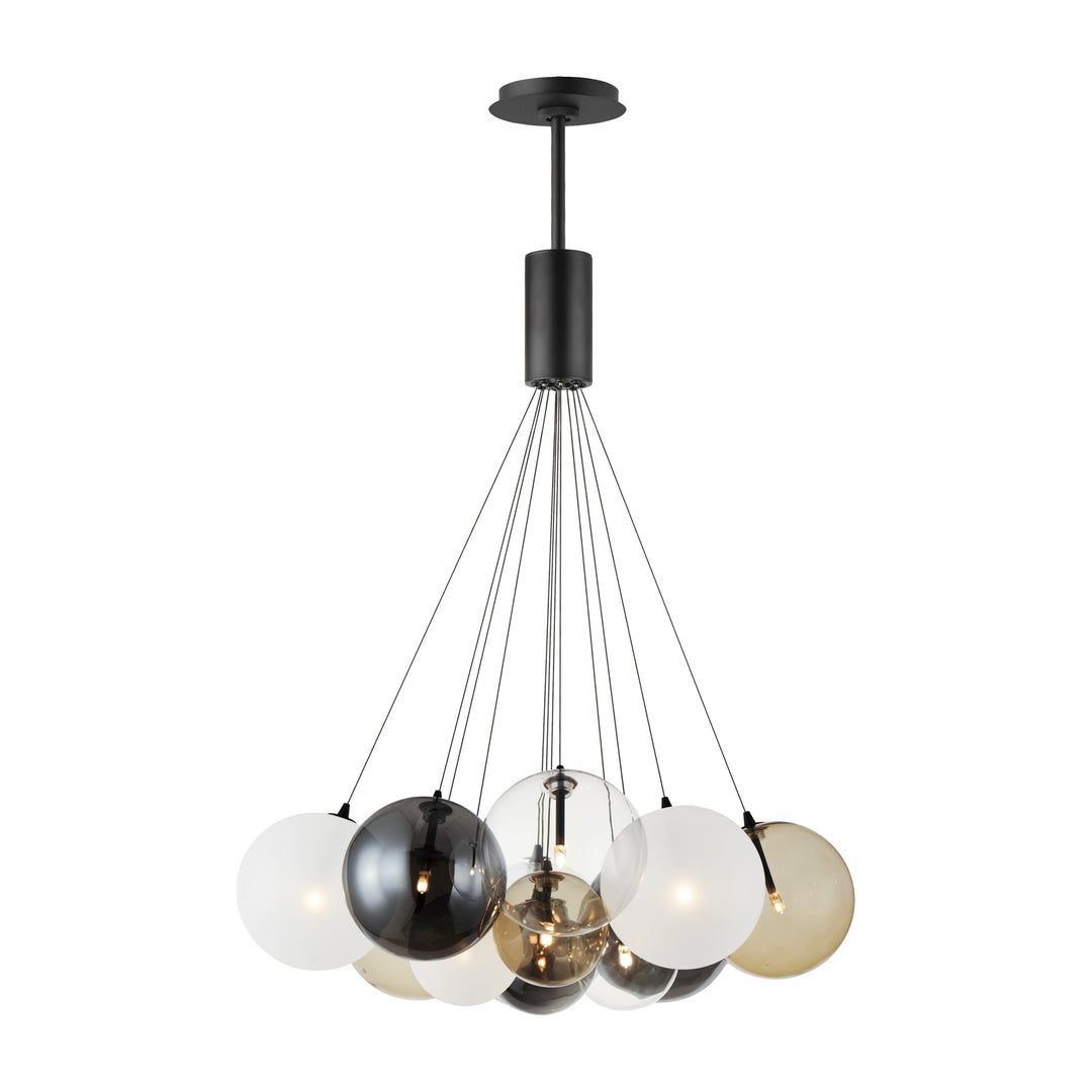 Burst 12-Light LED Pendant by Studio M Lighting in Black