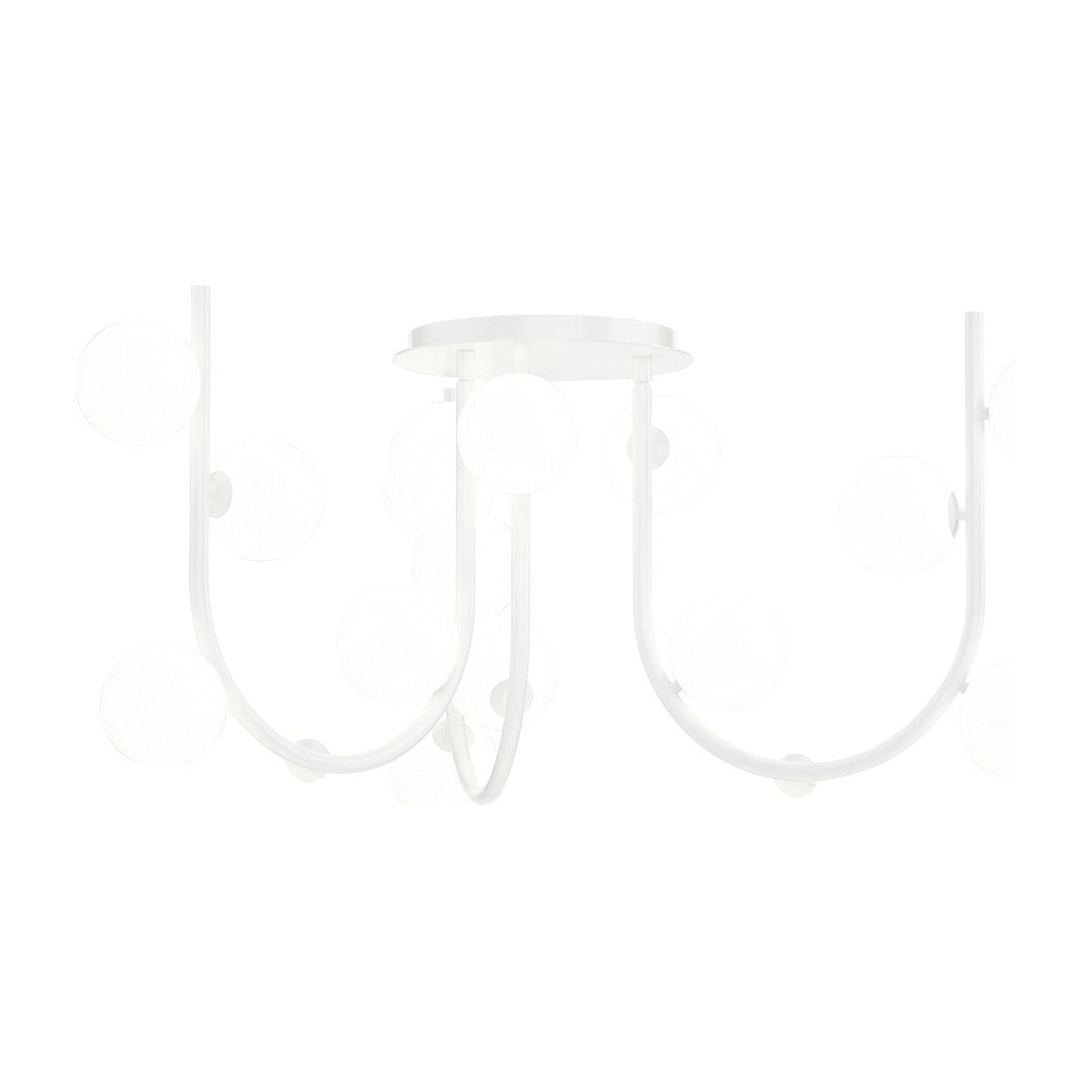 Contour MTO Contour 18-Light MTO Fixed Pendant by Studio M Lighting in White
