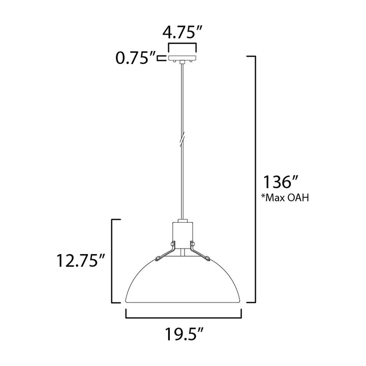 Dawn 20 Pendant by Studio M Lighting – line drawing