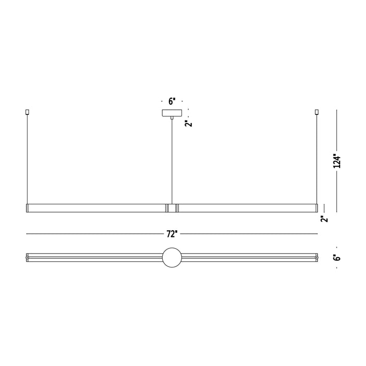 Vanish 72 LED Pendant by Studio M Lighting – line drawing
