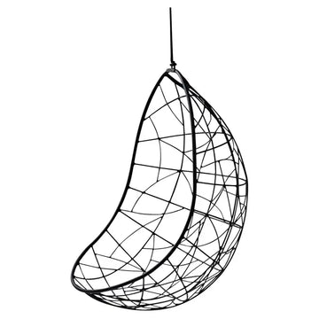 Nest Egg Hanging Swing Chair in Black Hanging Chairs Studio Stirling