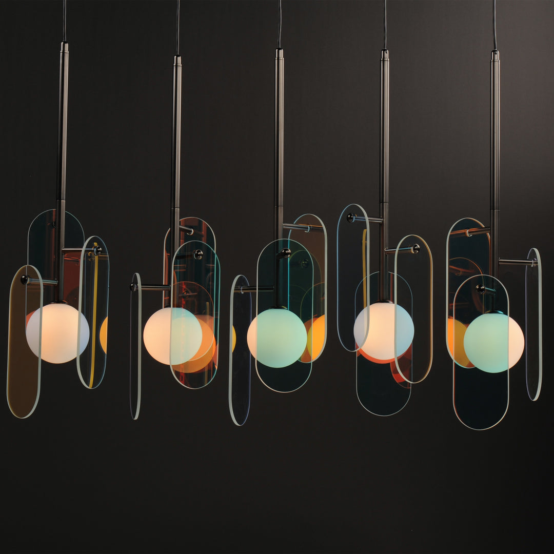 Megalith - Glass Megalith 5-Light Pendant by Studio M Lighting – lifestyle