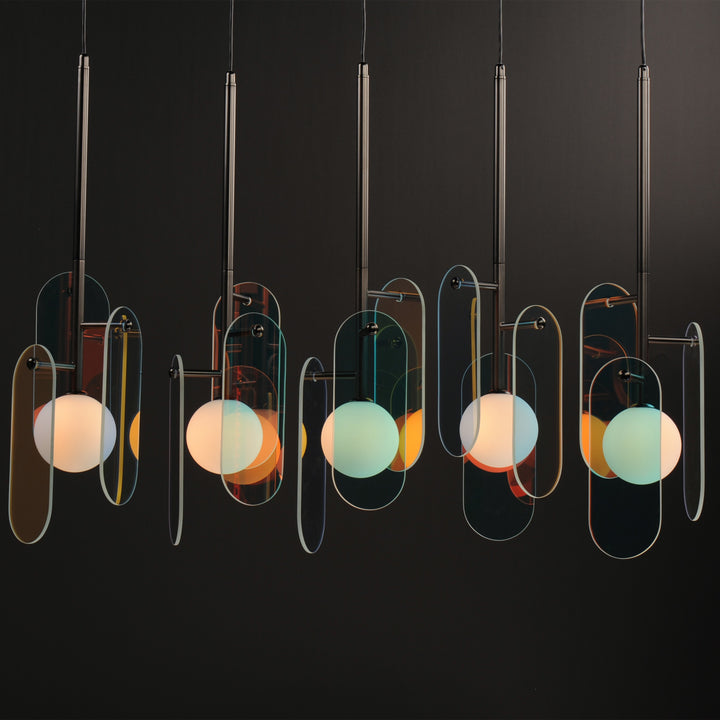 Megalith - Glass Megalith 5-Light Pendant by Studio M Lighting – lifestyle