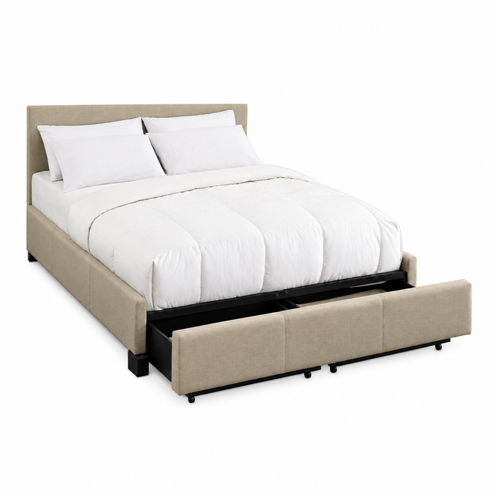 Levi Tufted Upholstered Footboard Storage Bed