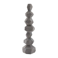 Faceted Rock Column Sculpture Gray Phillips Collection