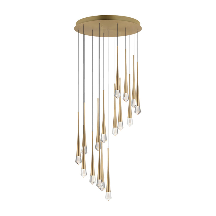 Pierce 16-Light LED Chandelier by Studio M Lighting in Gold