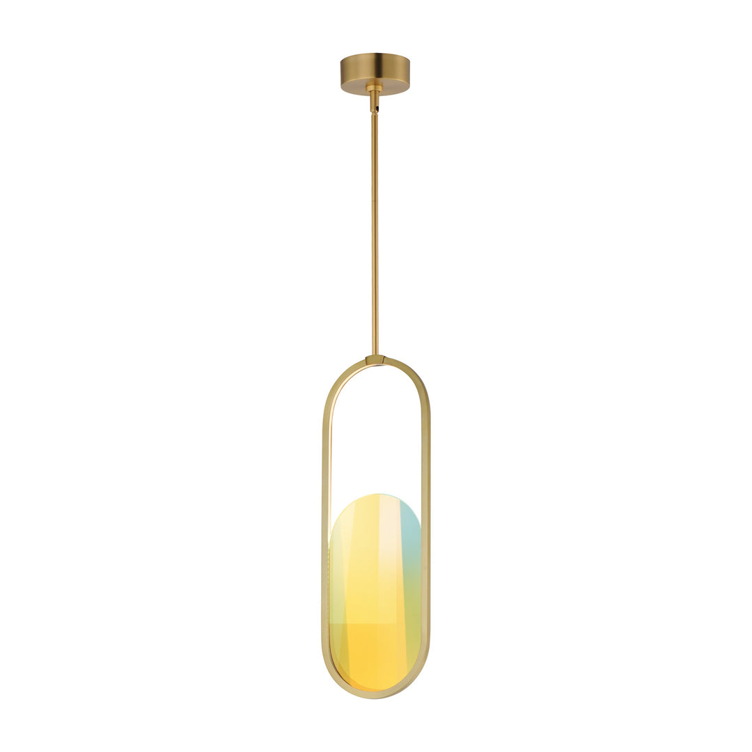 Trance 20" LED Pendant by Studio M Lighting in Natural Aged Brass