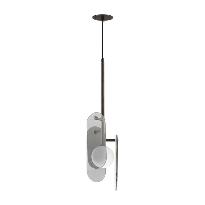 Megalith - Glass Megalith Cord Hung Pendant by Studio M Lighting in Brushed Bronze