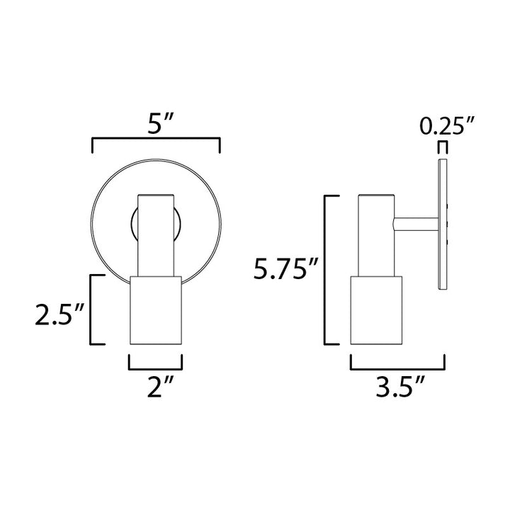 Handler Outdoor LED Spot Light by Studio M Lighting – line drawing