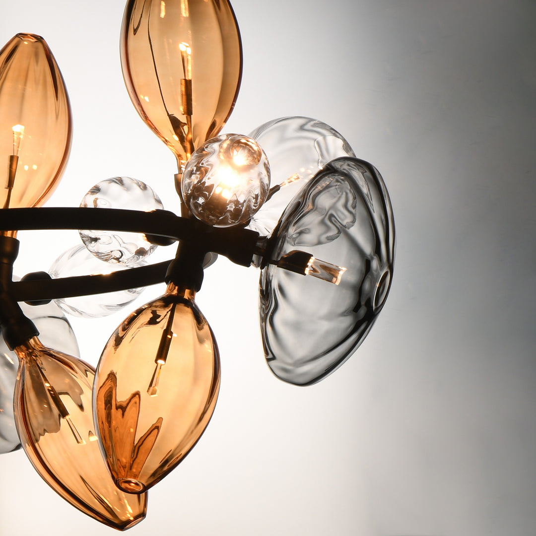 Ray Dance Cluster Ray Dance 18-Light 3 Cluster LED Pendant by Studio M Lighting – lifestyle
