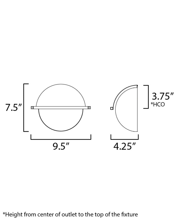 Duke Half Sconce by Studio M Lighting – line drawing